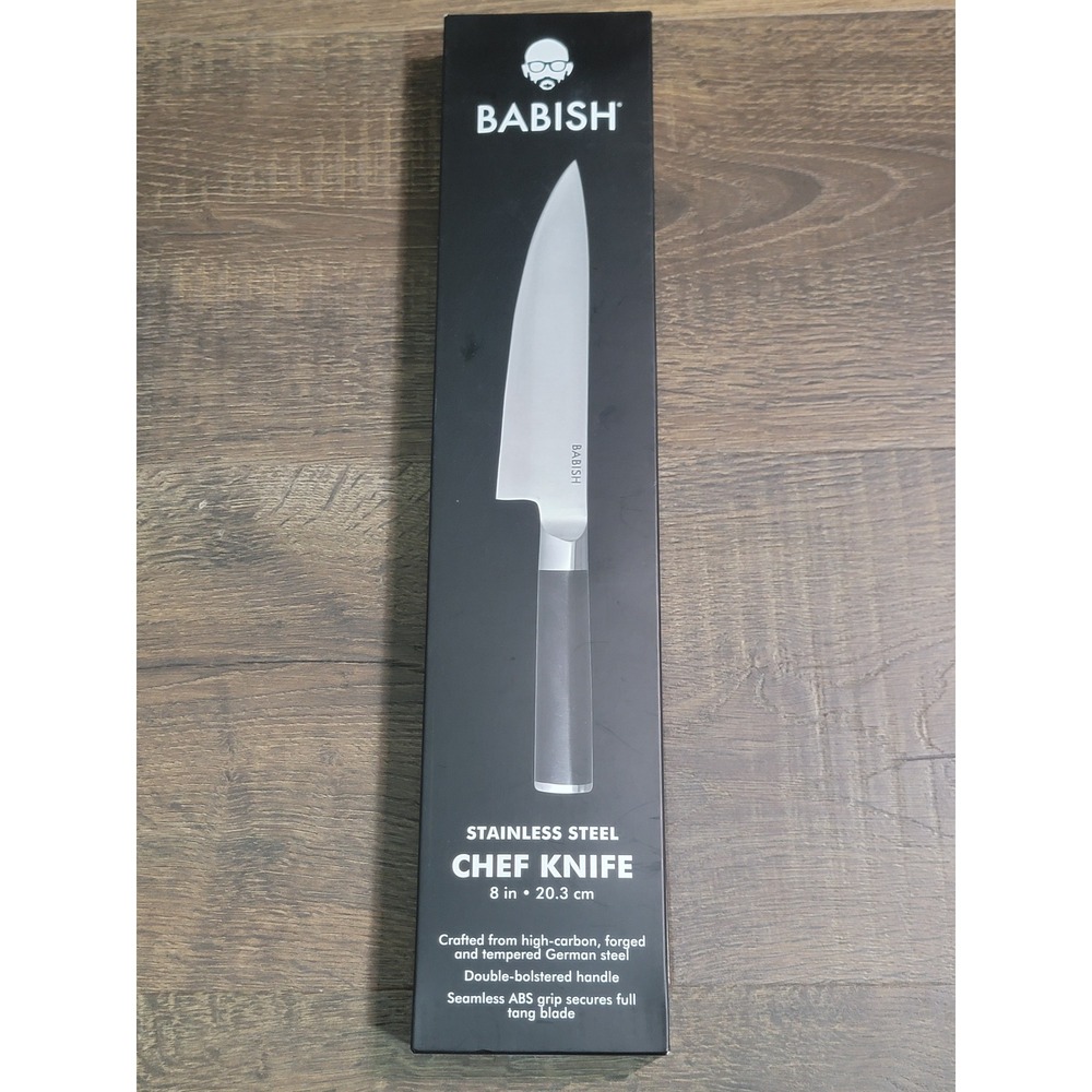 Babish 8 inch Chef Knife German Stainless Steel High Carbon Forged Full Tang New